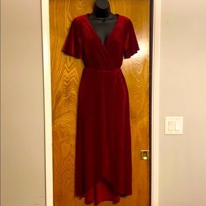 Chelsea28 | Red Velvet Wrap Dress